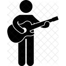 guitarist icon of glyph style available in svg png eps ai icon fonts guitarist icon