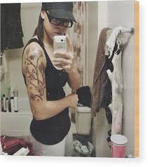 The tattoo gives comfort in times of hardship or grief, or reminds the wearer to. Tattoo Sleeve Cherry Blossom Tree Wood Print By Rashonda Williams