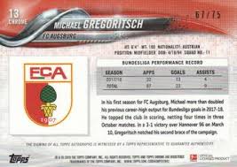 Player stats of michael gregoritsch (fc augsburg) ➤ goals this page contains information about a player's detailed stats. Michael Gregoritsch Gallery Trading Card Database