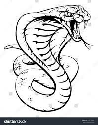 Black And White Snake Clipart Cute An Illustration Of A King Cobra Snake In Black And White Tatuagem De Cobra Arte Cobra Cobra Real