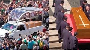 Addio a Papa Francesco: le immagini dei funerali in Piazza San Pietro dall'alto e il corteo funebre - YouTube