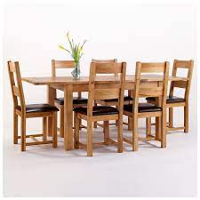 Price after half price* chair offer: Rustic Oak Dining Table And 6 Chairs Extending Westbury Mobel Oak
