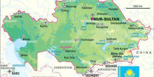 Vereinigte staaten von amerika (alternativ auch usa) sind doch dabei!!! Karte Von Kasachstan Land Staat Welt Atlas De