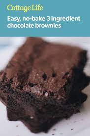 These No Bake Applesauce Brownies Are Perfect For The Cottage Cottage Life Baking Chocolate Brownie Recipe Applesauce