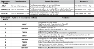 Image result for Concussion Grading