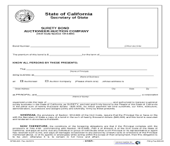 Surety Bond Auctioneer Auction Company Job Agency California Nurse Easy Teaching