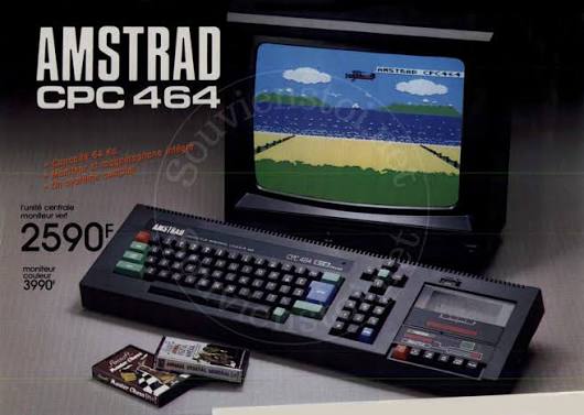 L'Amstrad CPC 464 à cassette, le CPC 664 à disquette, les imprimantes et  logiciels présents à la vente en catalogue en 1985 💻🎮