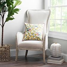 This Ivory Linen Wing Back Accent Chair Features A Whitewashed Wood Frame That Gives It A Rustic Touch Accent Chairs Farmhouse Accent Chair White Accent Chair
