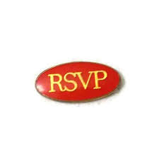 Rsvp Enamel Pinback Red Gold Oval Lapel Pin Reservation Etsy Lapel Pins Pinback Red Gold