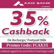 Our intention, subject to regulatory approvals, to run freecharge as a separate subsidiary, he said. Mobile Recharge Bill Payments 35 Cashbacck For Axis Bank Credit Debit Cards Freecharge