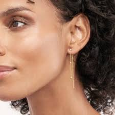 Ball & Chain Earrings, Chain Earrings, Gold Earrings, Gold Studs, Chain  Hoop Earrings, Dainty Gold Earrings, 14K Gold Everyday Gold Earrings