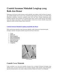 Hal ini tidak hanya digunakan dalam kehidupan kuliah maupun. Contoh Susunan Makalah Lengkap Yang Baik Dan Benar