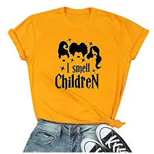 Free delivery and returns on ebay plus items for plus members. Buy I Smell Children Halloween T Shirts Women Halloween Sanderson Sisters Tee Tops Cute Graphic Tee Shirt Online In Turkey B07tkk4j1b