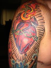 Actually, the leg is considered as a large part of the human body with low pain. 15 Sacred Heart Sleeve Tattoo Design Png Jpg 2021