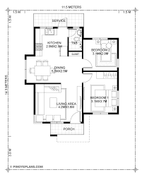 Katrina Stylish Two Bedroom House Plan Pinoy Eplans Two Bedroom House Bedroom House Plans 2 Bedroom House Design