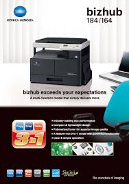 These domain rich solutions enable organisations to improve business efficiency and employee productivity, and reduce cost of business operations. Bizhub 164 184 Konica Minolta Copy Print Print