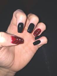 Black And Red Acrylic Nail Ideas Black And Red Acrylics Black Acrylic Nails Red Nails Red Acrylic Nails