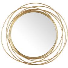 Solid circle wall stickers circle mirror diy living room/bedroom/decoration 28pcs. Mirrorize Canada 27 5 In Dia Framed Gold Round Wall Mirror Circle Rings Hanging Modern Metal Frame Accent Wall Decor Imp8455 The Home Depot