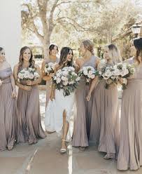 Mauve Bridesmaids Dresses In Different Styles Neutral Wedding Details Neutral Bridesmaid Dresses Lulus Wedding Dress Bridesmaid