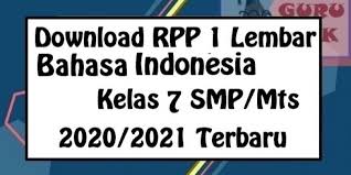 Seperti halnya silabus bahasa indonesia kelas 7, file di bawah ini bisa didownload secara mudah dan gratis. Guru Berbagi Rpp 1 Lembar Bahasa Indonesia Kelas 7 Smp Mts
