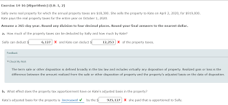 Feb 08, 2021 · your area's property tax levy can be found on your local tax assessor or municipality website, and it's typically represented as a percentage—like 4%. Exercise 14 16 Algorithmic Lo 1 2 Sally Owns Chegg Com