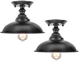 Hmvpl Semi Flush Mount Ceiling Lights Farmhouse Close To Ceiling Lamp Metal Black Pendant Lig Ceiling Lights Flush Mount Ceiling Lights Pendant Light Fixtures