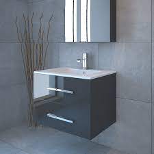 Buy Sonix 800 2 Draw Wall Hung Bathroom Vanity Unit Grey