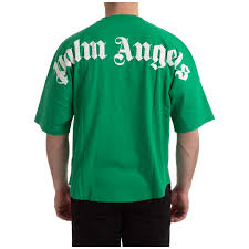 Palm angels oversized ultra logo tee. T Shirt Palm Angels Classic Logo Pmaa002r21jer0015701 Forest Green White Frmoda Com