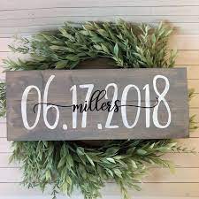 Personalized Wedding Sign Wedding Date Sign Engagement Photo Etsy In 2021 Personalized Wedding Sign Wedding Gift Signs Rustic Wedding Signs