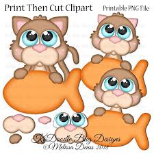 Ptc Goldfish Cat Animals For Kids Scrapbooking Stamps Cat Print