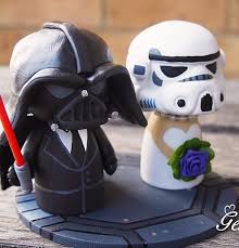 Cute Darth Groom And Storm Bride Wedding Cake Topper Star Wars Wedding Cake Star Wars Wedding Star Wars Cake Toppers