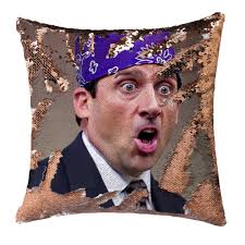 Pillow Case The Office Sequin Pillow DWIGHT SCHRUTE "the Mask" The Office  Fan Sequin Pillowcase UK
