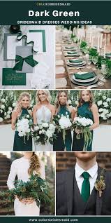 Fall Wedding Dark Green Bridesmaid Dresses And White Bouquets With Gree Dark Green Bridesmaid Dress Green Bridesmaid Dresses Emerald Green Bridesmaid Dresses