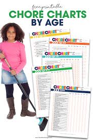Chore Charts By Age Free Downloadable Printable