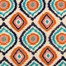 Great prices on decorating fabric in orange colors. Navy Blue Orange Upholstery Fabric Embroidered Medium Scale Etsy