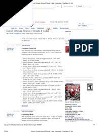 And i am all for unlocking the characters but when . Marvel Ultimate Alliance 2 Cheats Codes Unlockables Playstation 3 Ign Pdf Comics Characters Marvel Comics Characters