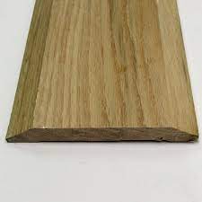The custom wood handle will come unfinished, stain ready (same as the door). Plain Oak Threshold 6 Capitol City Lumber
