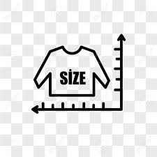 Size Chart Vector Icon Isolated On Transparent Background Size
