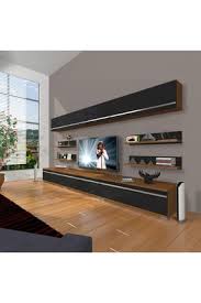 Decoraktiv Eko 8y Mdf Tv Unitesi Tv Sehpasi Ceviz Siyah Trendyol