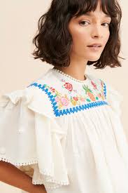 Cross Stitch Embroidered Blouse