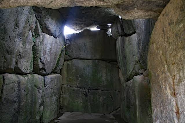 Ishibutai Tumulus stone chamber interior horizontal stone chamber tour Asuka Village