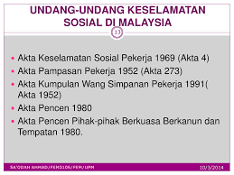 Siapakah yang dikategorikan sebagai pekerja di bawah akta keselamatan sosial pekerja 1969? Ppt Fem 3106 Tajuk 8 Undang Undang Dan Pekerja Powerpoint Presentation Id 5101810