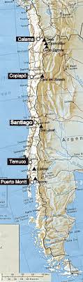 Karte von chile (regionen von chile). Kartenskizze Chile