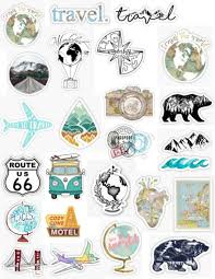 Aesthetic Free Printable Vsco Stickers Black And White Travel Sticker Pack Sticker By Lauren53103 Iphone Case Stickers Tumblr Stickers Travel Stickers