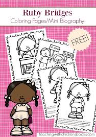 Free Printable Ruby Bridges Coloring Page Packet Ruby Bridges Ruby Bridges Kindergarten Black History Month Activities