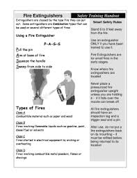 Employee training sessions are documented and interactive, and include flip charts, videotapes and handouts. Fillable Online Fire Extinguisher Safety Training Handout Fax Email Print Pdffiller