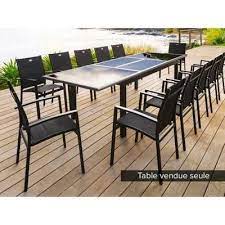 table rectangulaire extensible azua 8 12 places noir hesperide achat vente table de jardin ta mobilier de jardin design mobilier jardin table de jardin