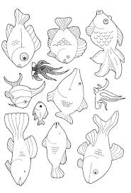 Bring the bright, vibrant colors of the spring time rainbow to your kids crafts with these free printable rainbow templates. Printable Fish Cutouts Coloring Home