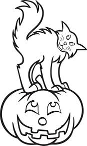 Friendly ghosts with skeletons and grave stones. Printable Halloween Cat Pumpkin Coloring Page For Kids Pumpkin Coloring Pages Halloween Coloring Pages Free Halloween Coloring Pages