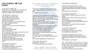 Bts 134340 English Lyrics Army S Amino